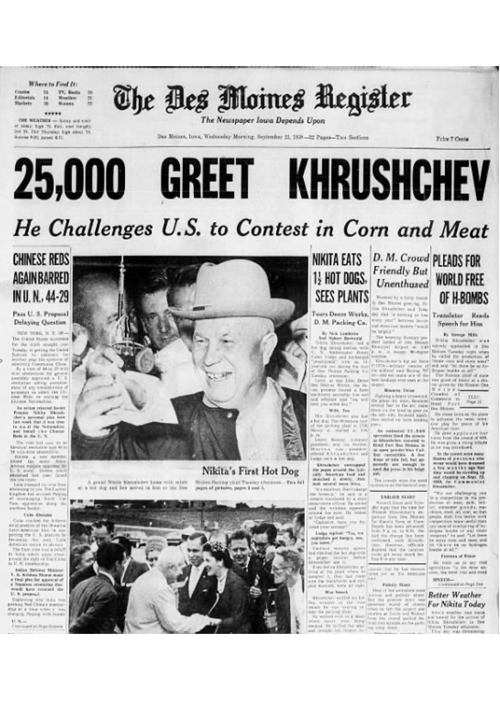 25,000 Greet Krushchev