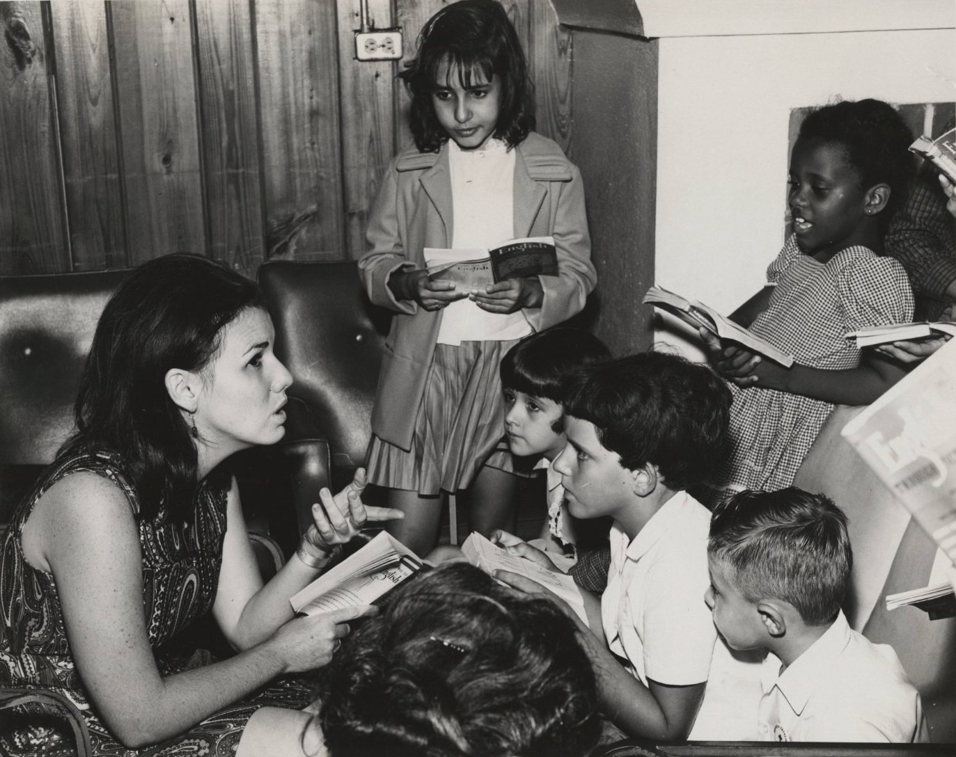 Teacher and students